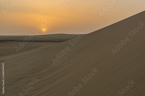 Sunset in Sahara Desert  Chad