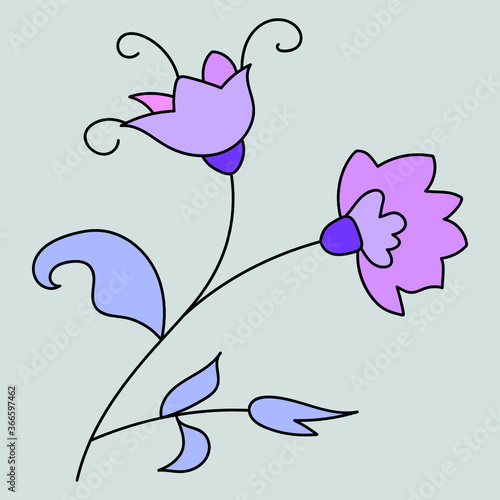 flowers on a gray background