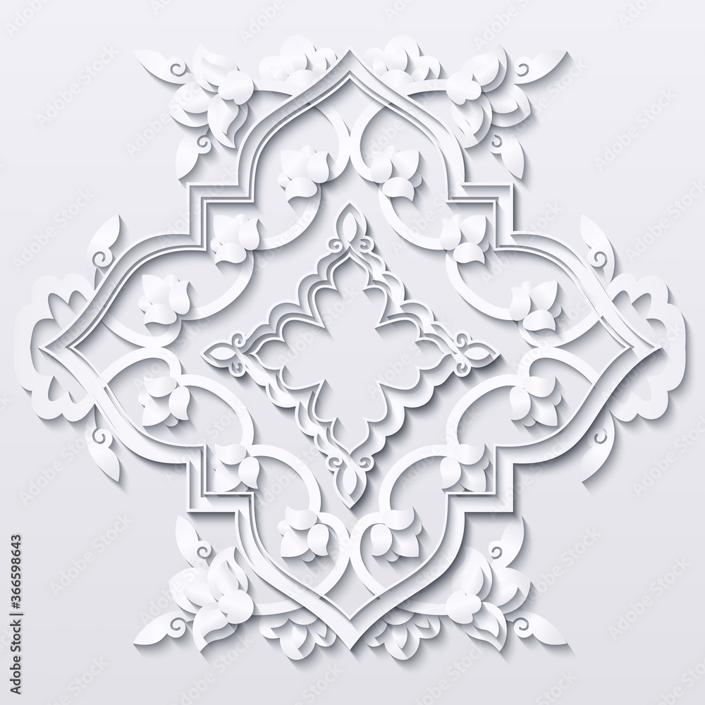 Vector abstract ornamental nature vintage card.