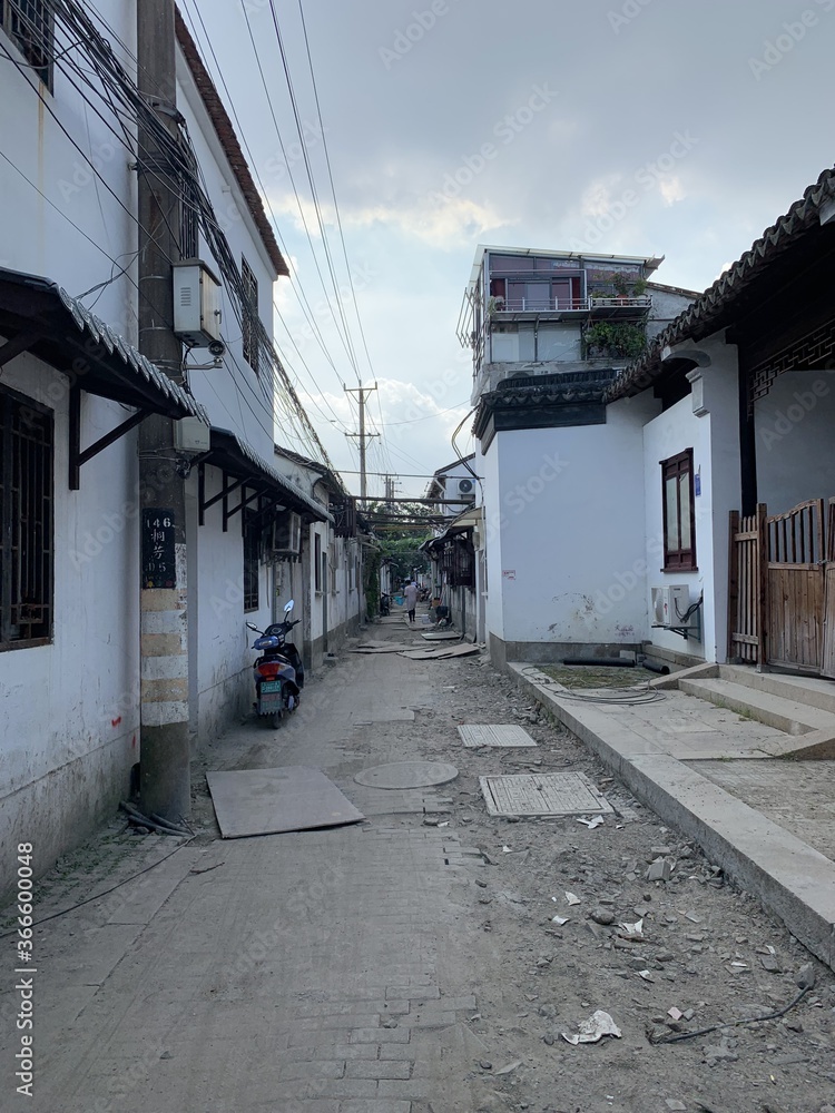 Rue d'un hutong à Suzhou, Chine