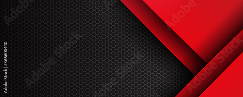 Abstract red white gray overlap design modern background vector illustration