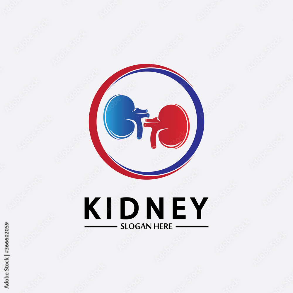 Health and Care Kidney Logo Design Concept. Urology Logo Vector Template Health and Care Kidney Logo Design Concept. Urology Logo Vector Template