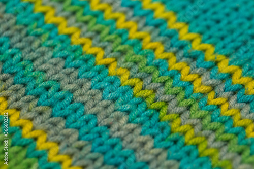 knitted fabric background texture green © Artem Zakharov