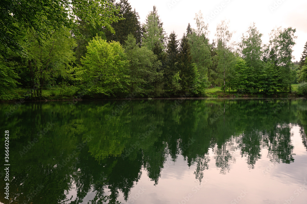 Ein Blick auf den Hilsbornsteich bei Grünenplan in der Nähe von Delligsen im Hils - A view of the Hilsbornsteich near Grünenplan near Delligsen in Hils Ein Blick auf den Hilsbornsteich bei Grünenplan in der Nähe von Delligsen im Hils - A view of the Hilsbornsteich near Grünenplan near Delligsen in Hils