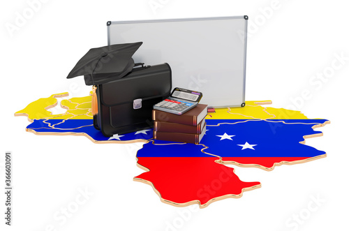 Business education in Venezuela concept, 3D rendering