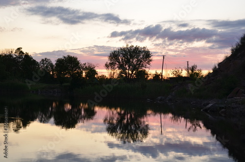  reflection of trees in the lake