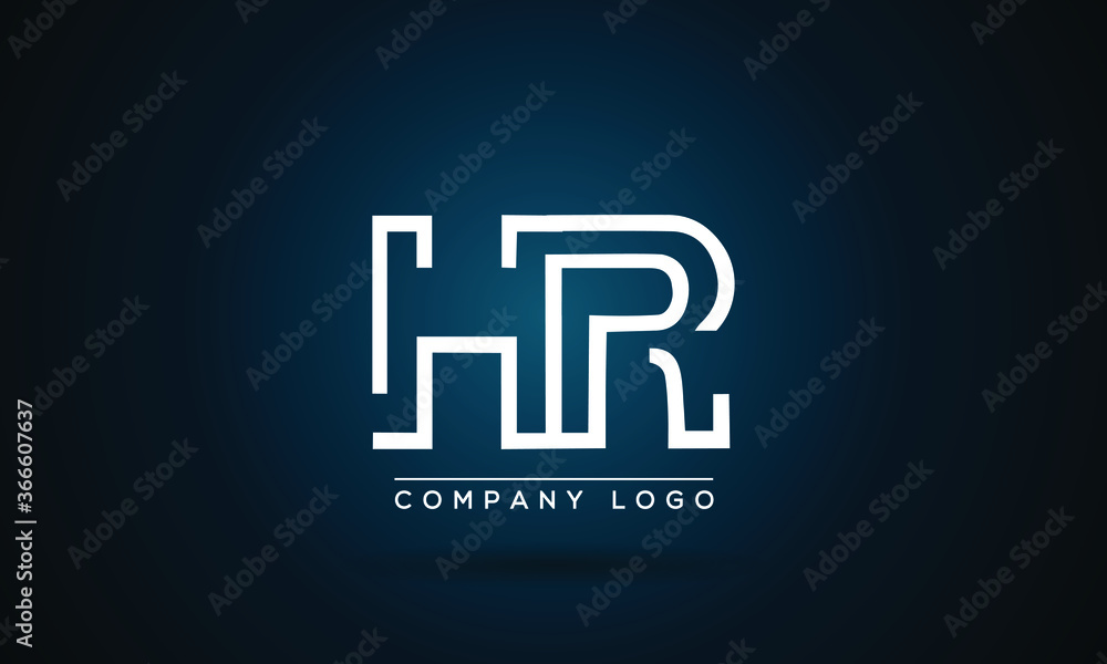 Creative modern unique letter logo HR Creative modern unique letter logo HR