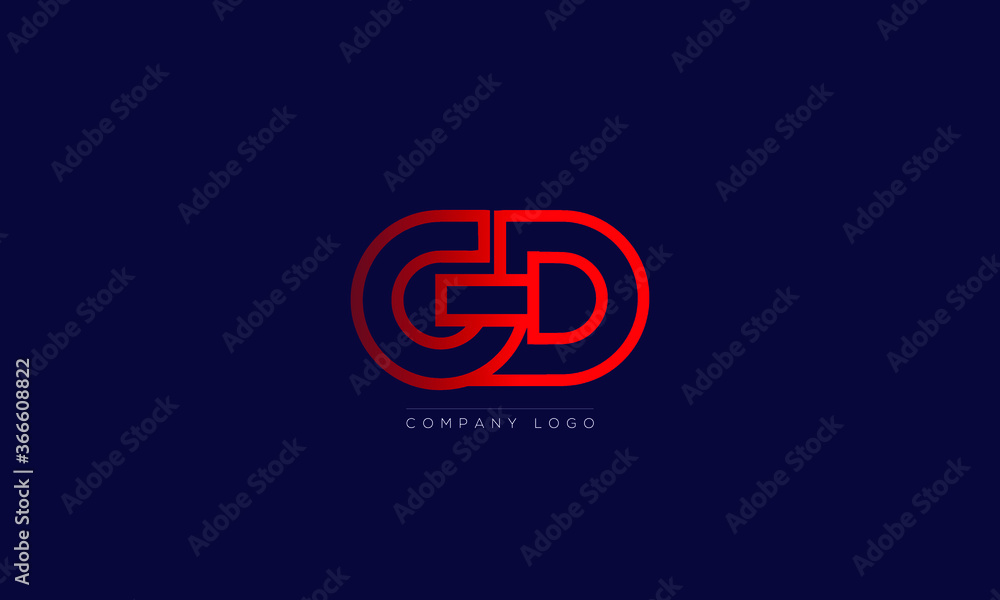 GD Logo Initial letter Design Template Vector GD Logo Initial letter Design Template Vector