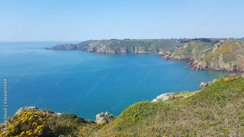 Icart View, South Coast Cliffs, St Martins, Guernsey Channel Islands Icart View, South Coast Cliffs, St Martins, Guernsey Channel Islands