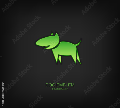 Dog abstract vector template design emblem logo  Pets  Business technology universal idea  Vector illustration Eps 10