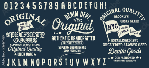 Craft retro vintage typeface design.