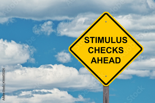 Stimulus Checks Ahead Warning Sign