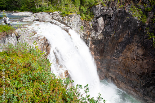 Waterfall on Helgeland in Nordland county