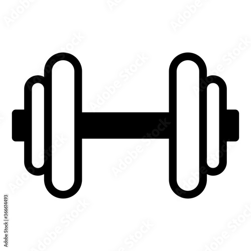 Canvas Print Barbells unit icon