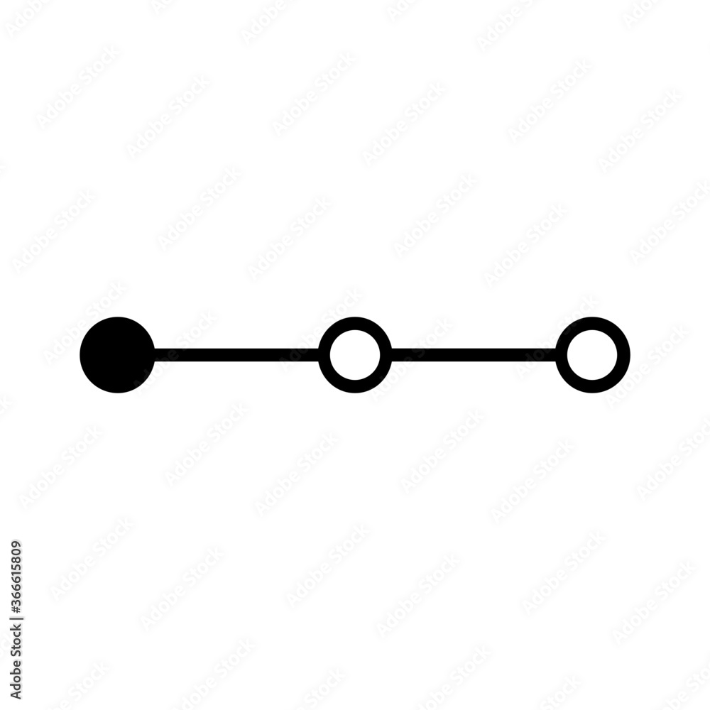 Point line for tracking icon Point line for tracking icon