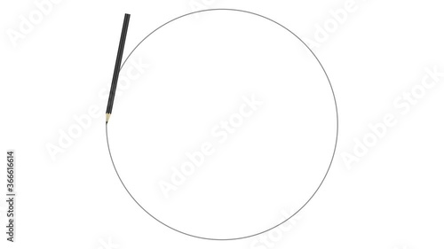 pencil draw a circle on a piece of paper