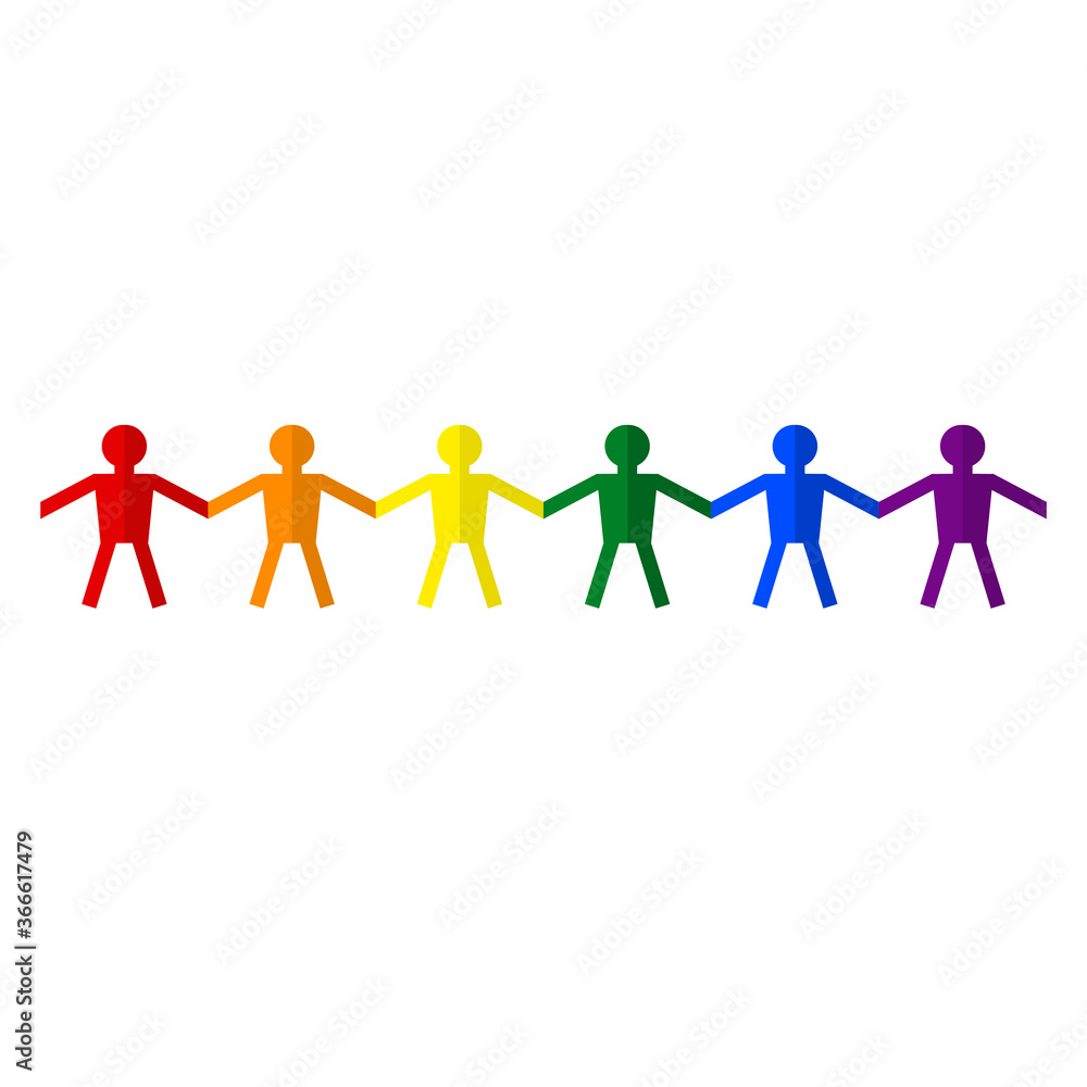 The concept of LGBT people holding hands The concept of LGBT people holding hands