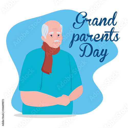 happy grand parents day with cute grandfather