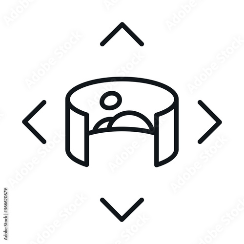 360 picture view virtual tour photo linear style icon design