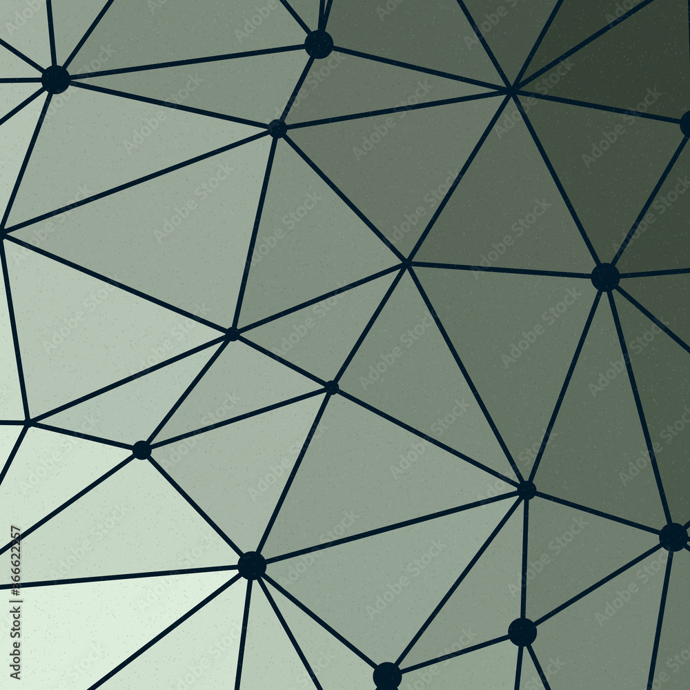 Obraz premium Turf Green color Abstract color Low-Polygones Generative Art background illustration