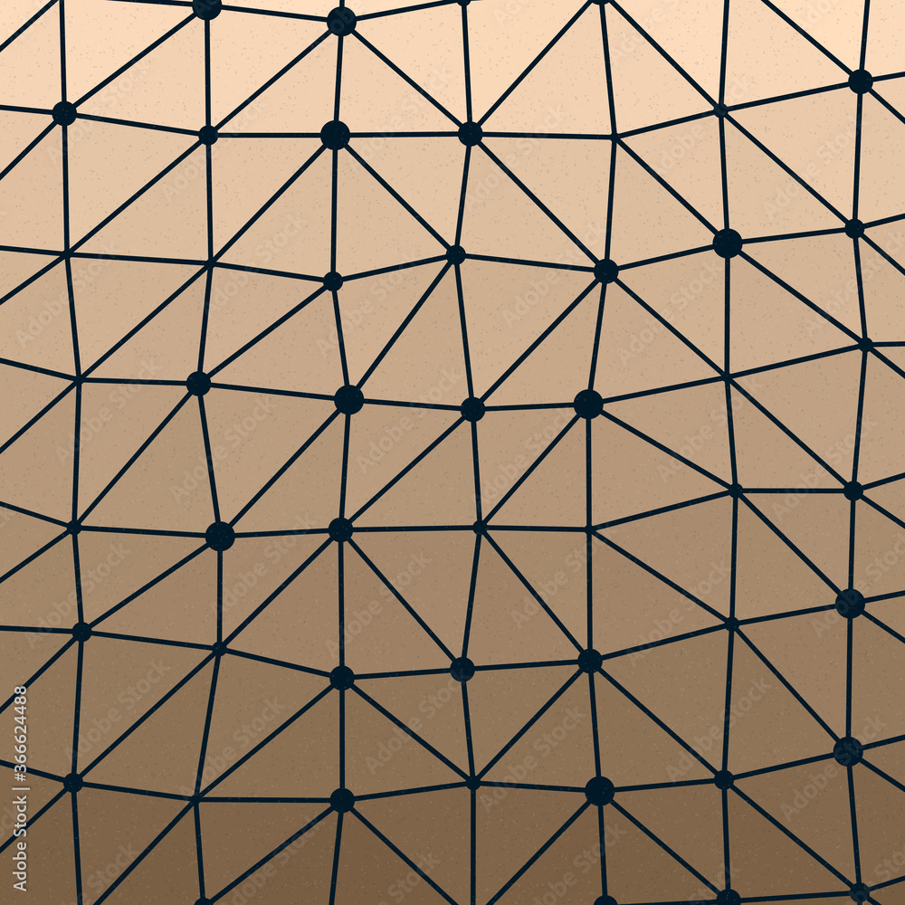 Obraz premium Burnt Orange color Abstract color Low-Polygones Generative Art background illustration