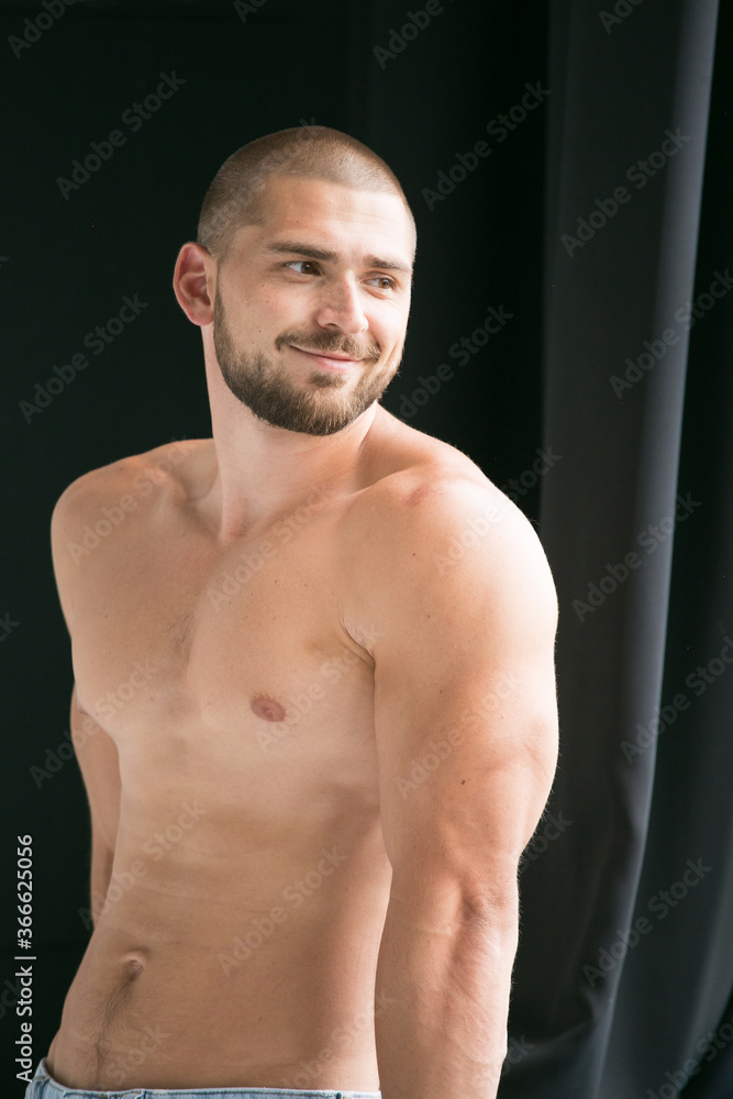 Fototapeta premium muscular man with his back pain