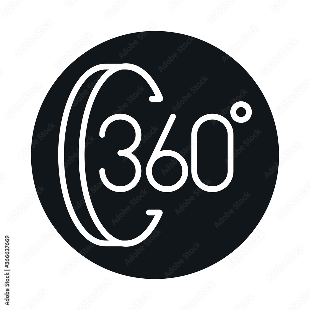 360 degree view virtual tour dimentional block and line style icon design 360 degree view virtual tour dimentional block and line style icon design