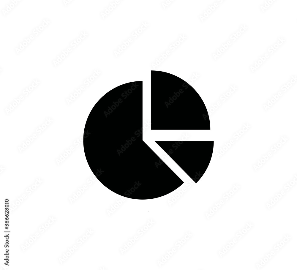 Pie chart icon vector logo design template Pie chart icon vector logo design template