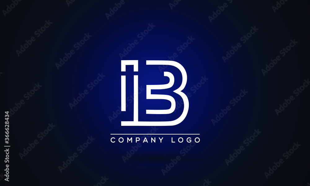 IB or BI Logo Initial letter Design Template Vector IB or BI Logo Initial letter Design Template Vector