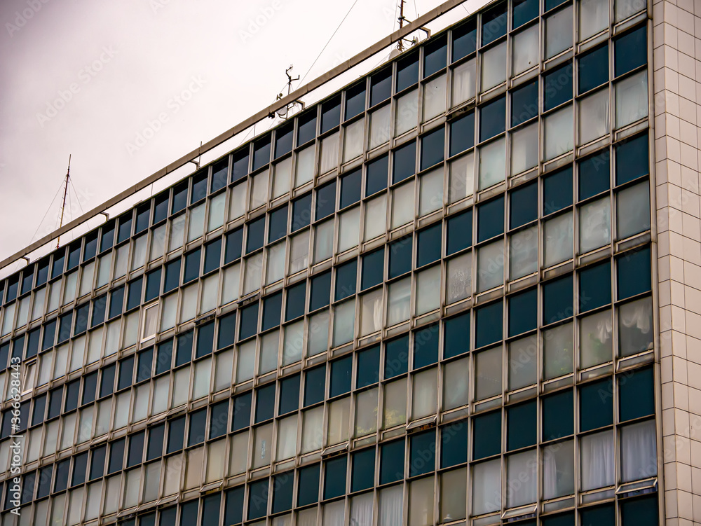 Windows of an office building in Gyor, Hungary Windows of an office building in Gyor, Hungary