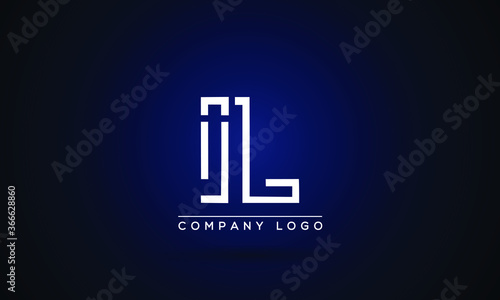  IL Logo Initial letter Design Template Vector