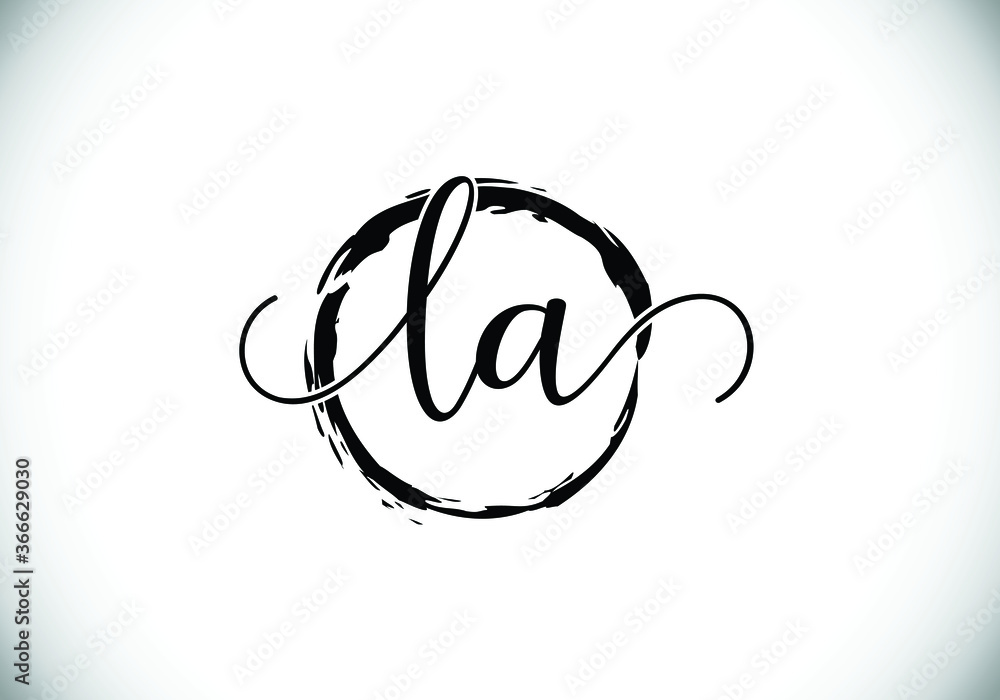 Initial Monogram Letter L A Logo Design Vector Template. L A letter sign symbol Initial Monogram Letter L A Logo Design Vector Template. L A letter sign symbol