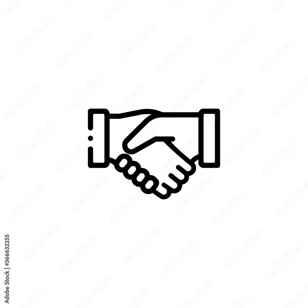 Handshake vector icon in modern design style for website Handshake vector icon in modern design style for website