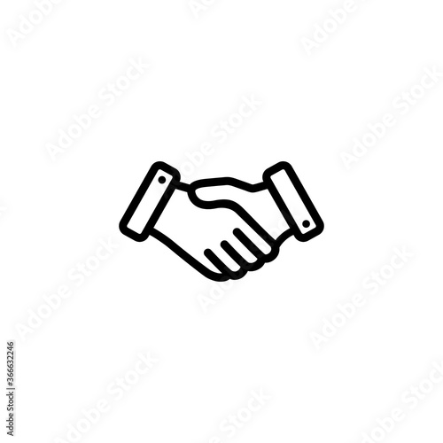 Handshake icon vector. Simple Handshake sign in modern design style for web site and mobile app