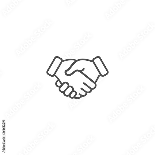 Hand shake icon isolated on white background