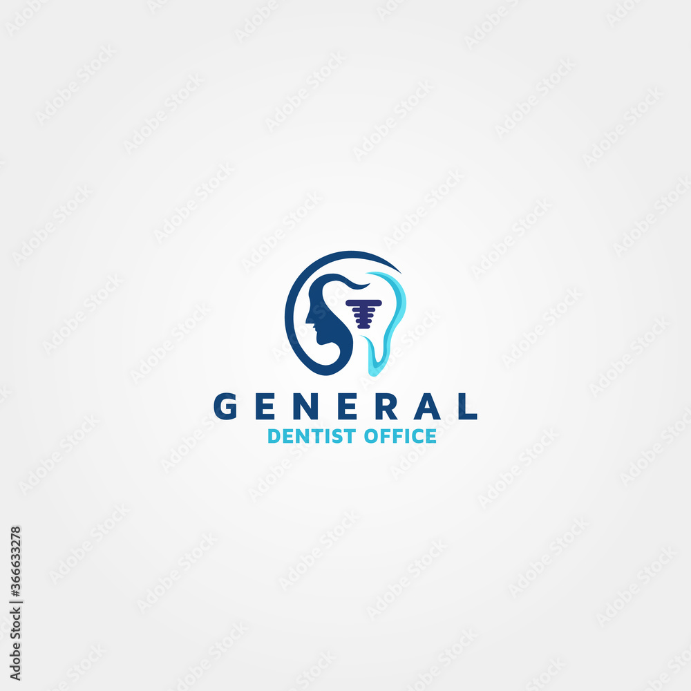 general dentist office Vector logo design template Idea and inspiration general dentist office Vector logo design template Idea and inspiration