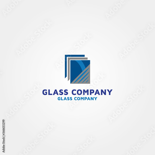 Glass Company Vector Logo design Template