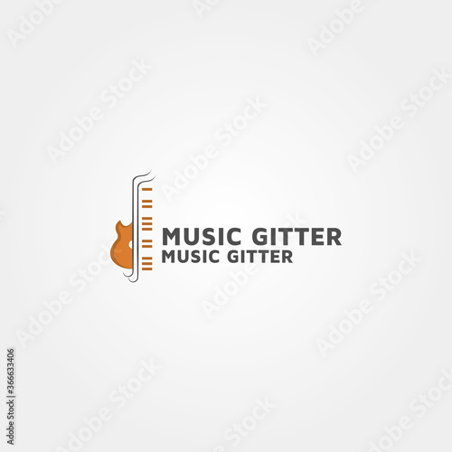music gitter Vector logo design template Idea and inspiration
