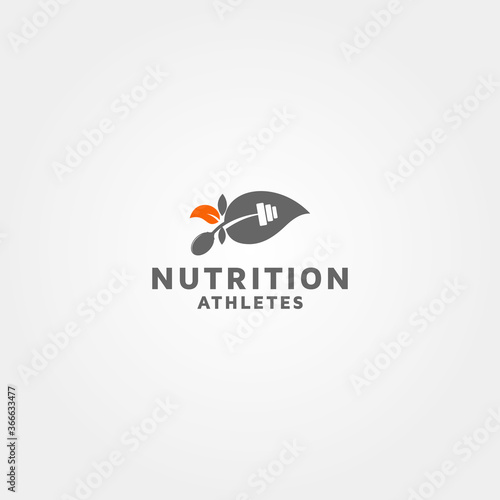 Nutrition athletes Vector logo design