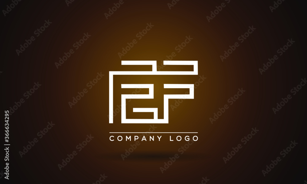 Fototapeta premium EF or FE Logo Initial letter Design Template Vector