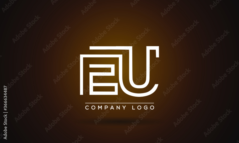 EU or UE Logo Initial letter Design Template Vector EU or UE Logo Initial letter Design Template Vector