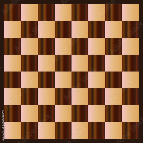 Vector illustration of wood chess desk. 