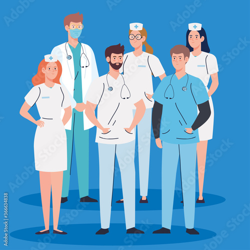nurses and doctors healthcare, healthcare hospital medical staff