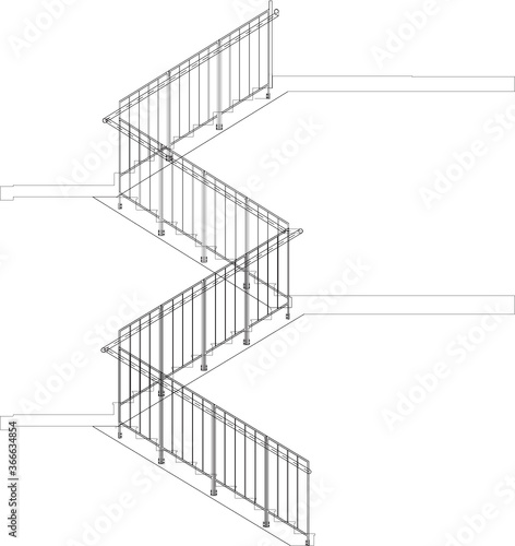 Abstract Spiral Staircases Constructions Of Line Vector