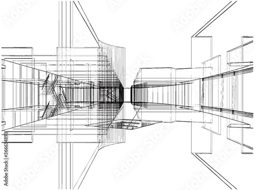 Abstract Constructions Vector. Illustration Isolated On White Background. A Vector Illustration Of Construction Structure Background.