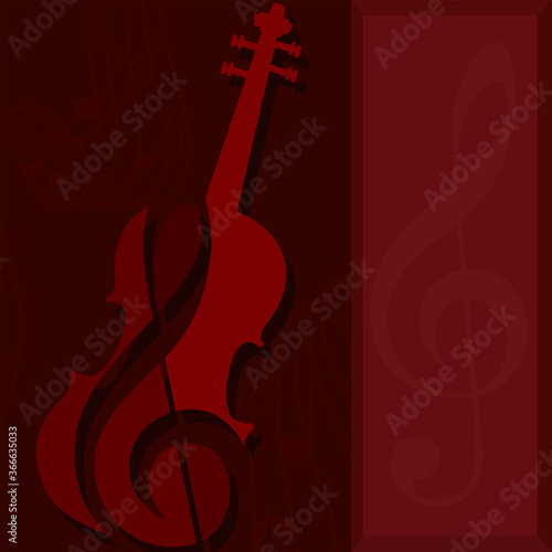Classic violin silhouette