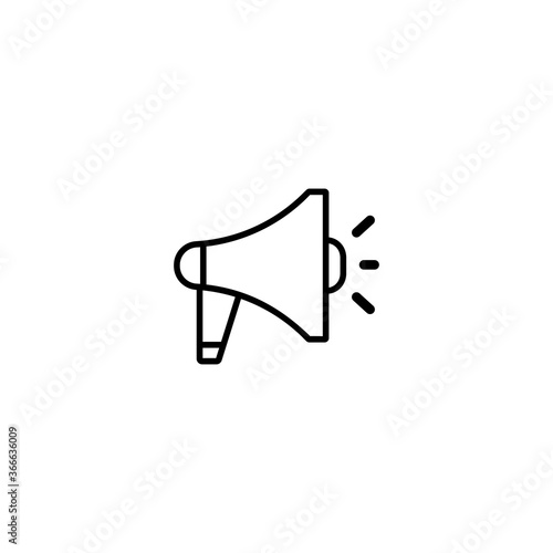 Megaphone icon vector. Simple megaphone sign in modern design style for website