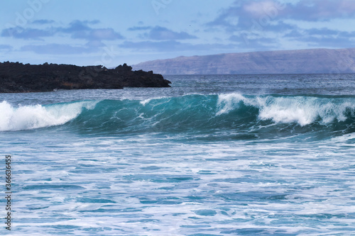Intense action surf on South Maui.