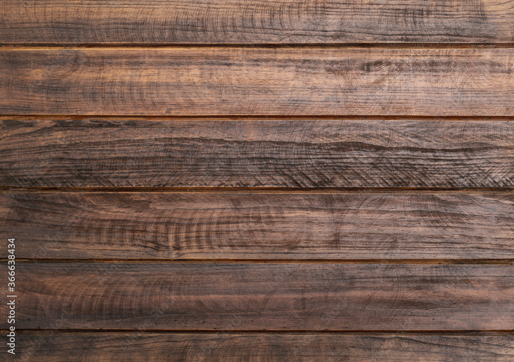 Fototapeta premium Brown rustic dark wooden texture. Horizontal