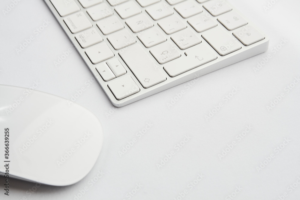 keyboard and mouse top view with blank space keyboard and mouse top view with blank space